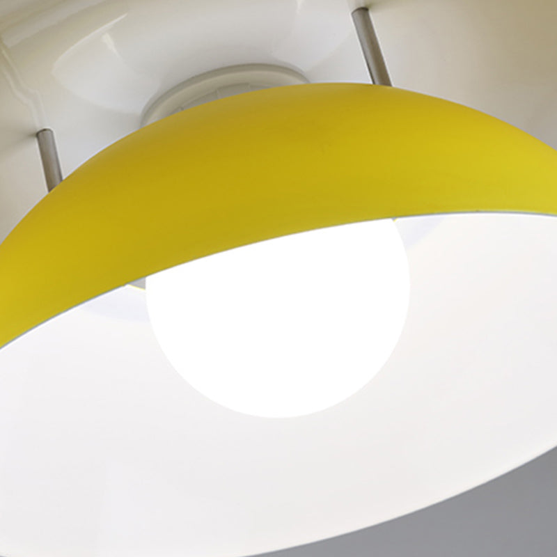 Luminaire pendant multicouche macaron aluminium 1 lampe à chute