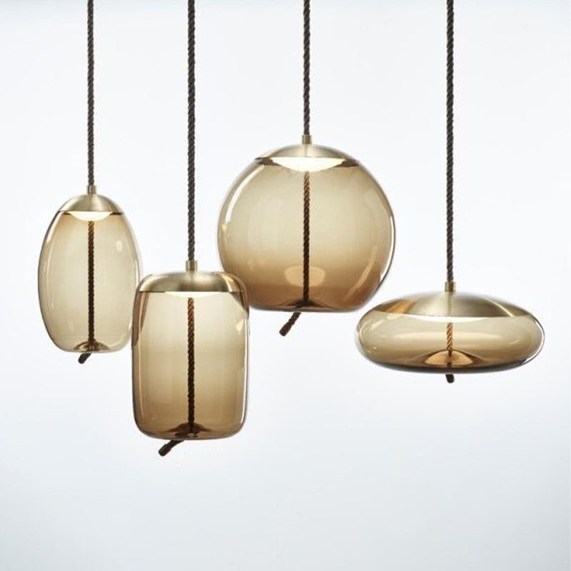 Hangende hanglamp Minimalistisch glazen eetkamer Hangende verlichtingsarmatuur