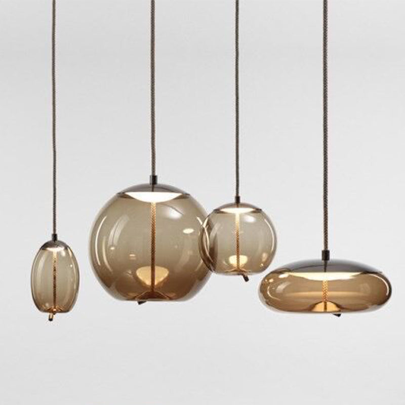 Hangende hanglamp Minimalistisch glazen eetkamer Hangende verlichtingsarmatuur