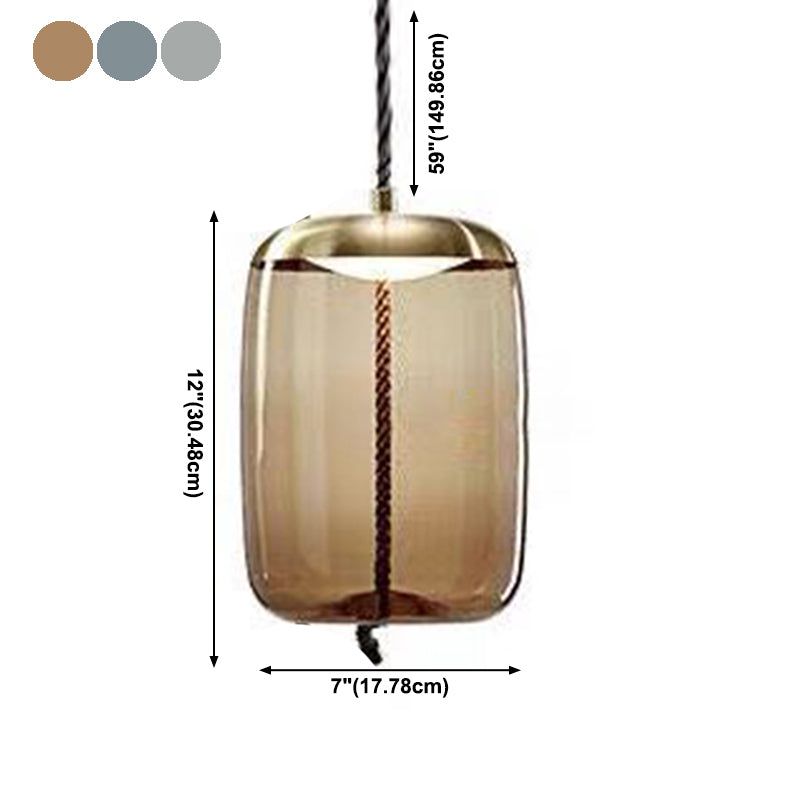 Hangende hanglamp Minimalistisch glazen eetkamer Hangende verlichtingsarmatuur