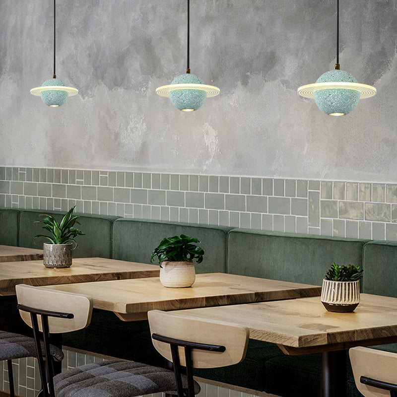 Bille de forme ciment suspendu moderne style multiples luminaires suspendus