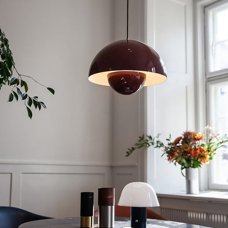 Round Shape Metal Hanging Light Nordic Macarons 1-Light Hanging Light Fixtures