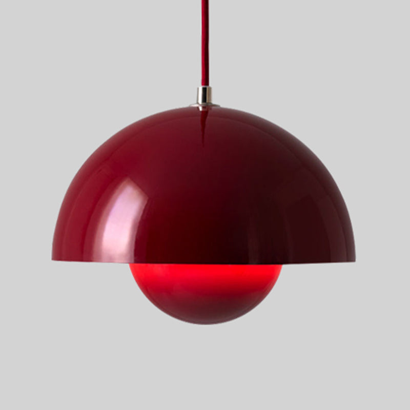 Round Shape Metal Hanging Light Nordic Macarons 1-Light Hanging Light Fixtures