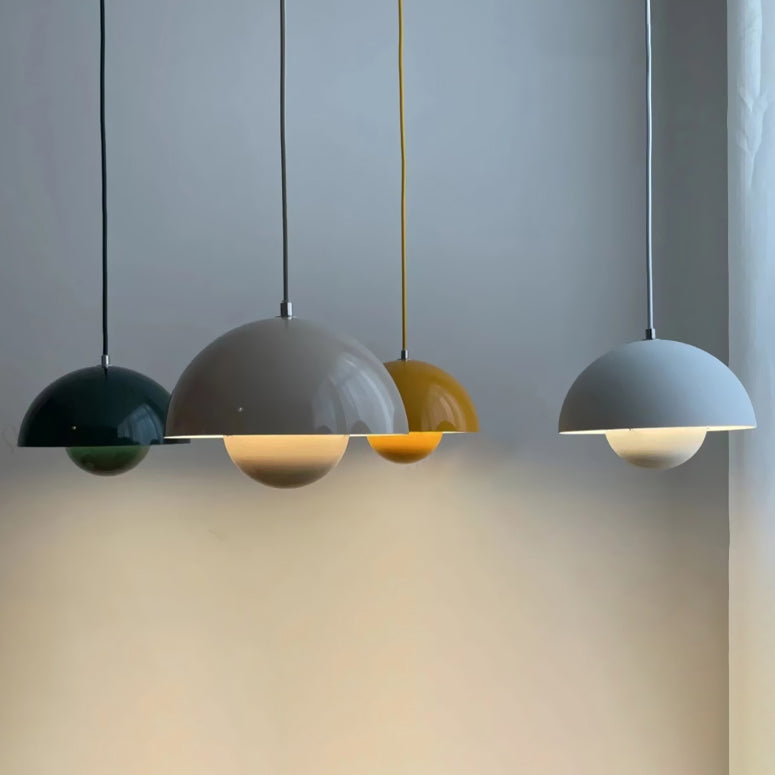 Round Shape Metal Hanging Light Nordic Macarons 1-Light Hanging Light Fixtures
