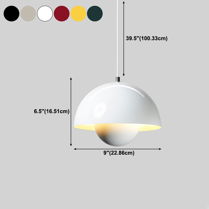 Round Shape Metal Hanging Light Nordic Macarons 1-Light Hanging Light Fixtures