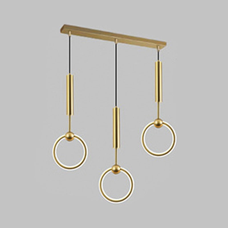 Lumière suspendue linéaire minimaliste Aménagement d'éclairage pendentif moderne pour le salon