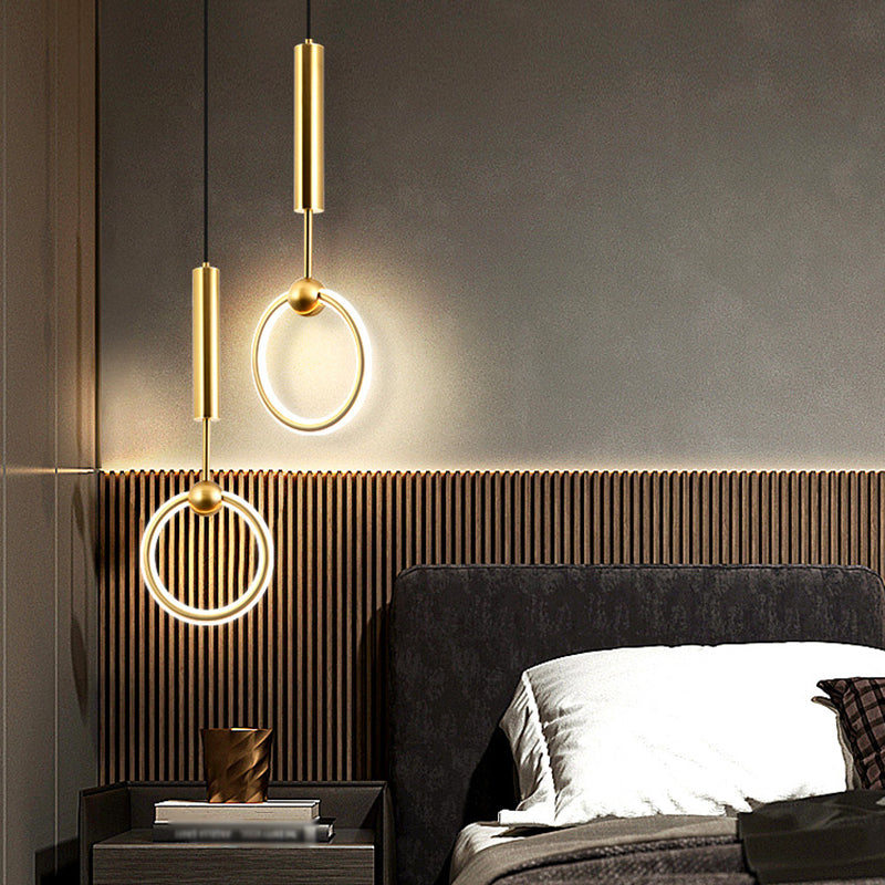 Lumière suspendue linéaire minimaliste Aménagement d'éclairage pendentif moderne pour le salon