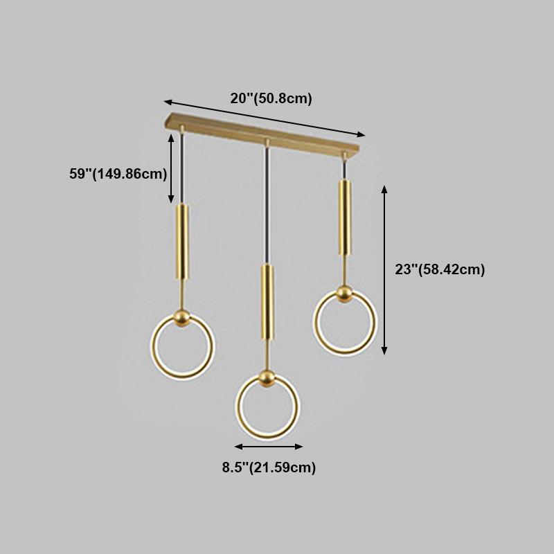 Lumière suspendue linéaire minimaliste Aménagement d'éclairage pendentif moderne pour le salon