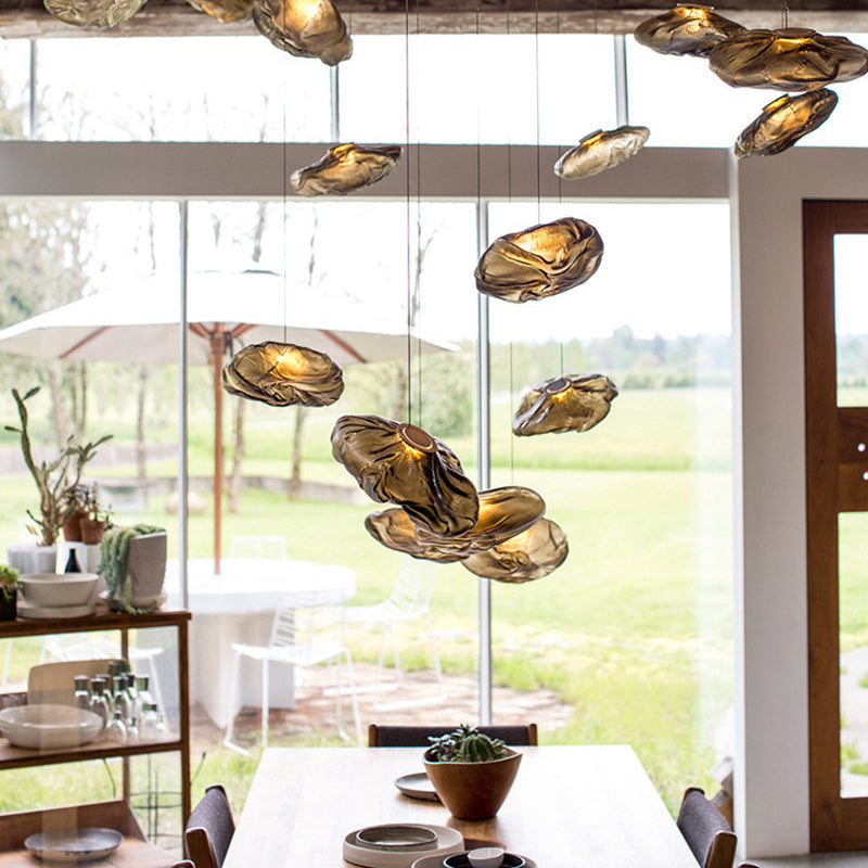 Style moderne suspendu éclairage de pendentif en verre créatif pour le salon