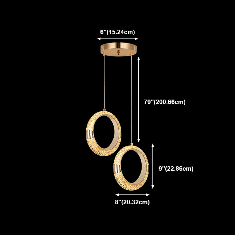 Cirkel hangende lichten moderne stijl metalen hangende verlichtingsarmaturen