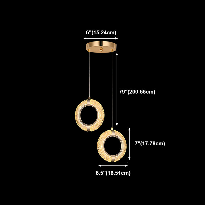 Cirkel hangende lichten moderne stijl metalen hangende verlichtingsarmaturen