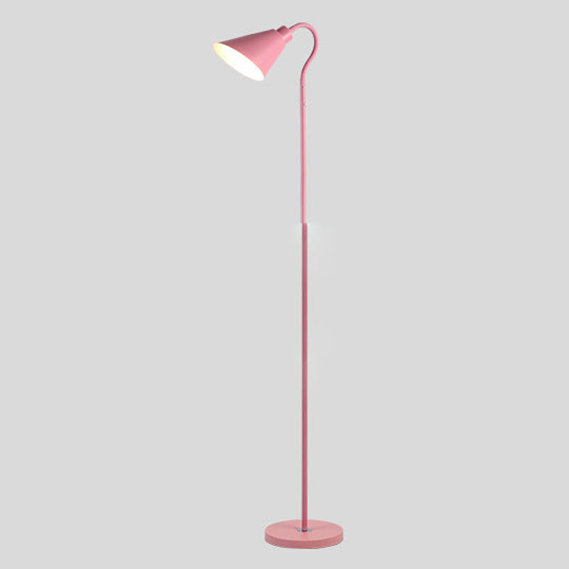 Contemporary Style Conical Shape Floor Lamp Metal Single Light Floor Lamp
