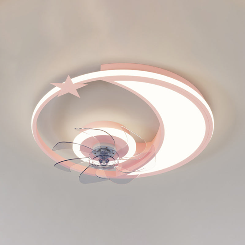 Metall Geometrische Flush Mount Lüfter Leicht modern
