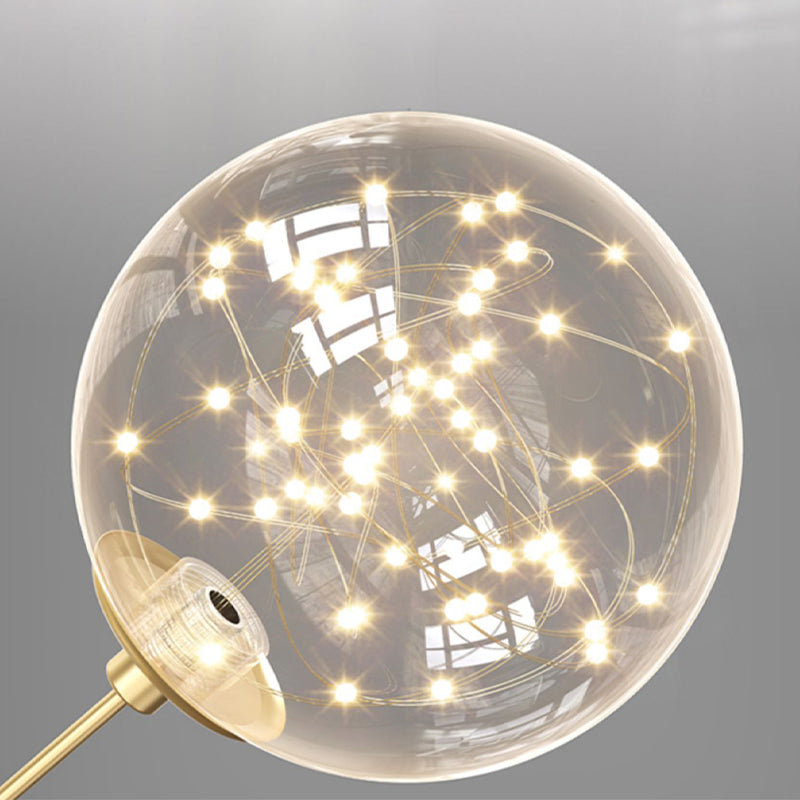 Ball Shape Glass Hanging Light Modern Style 2 lumières suspendues luminaire