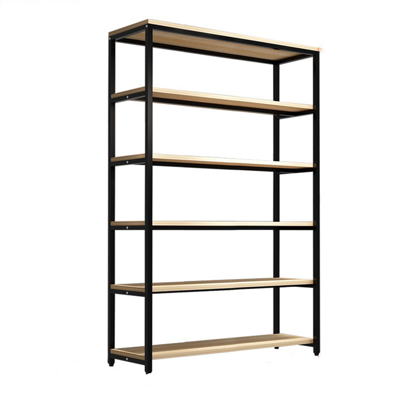 Metal Etagere Bookcase Industrial Open Back Book Shelf with Shelves for Office and Home