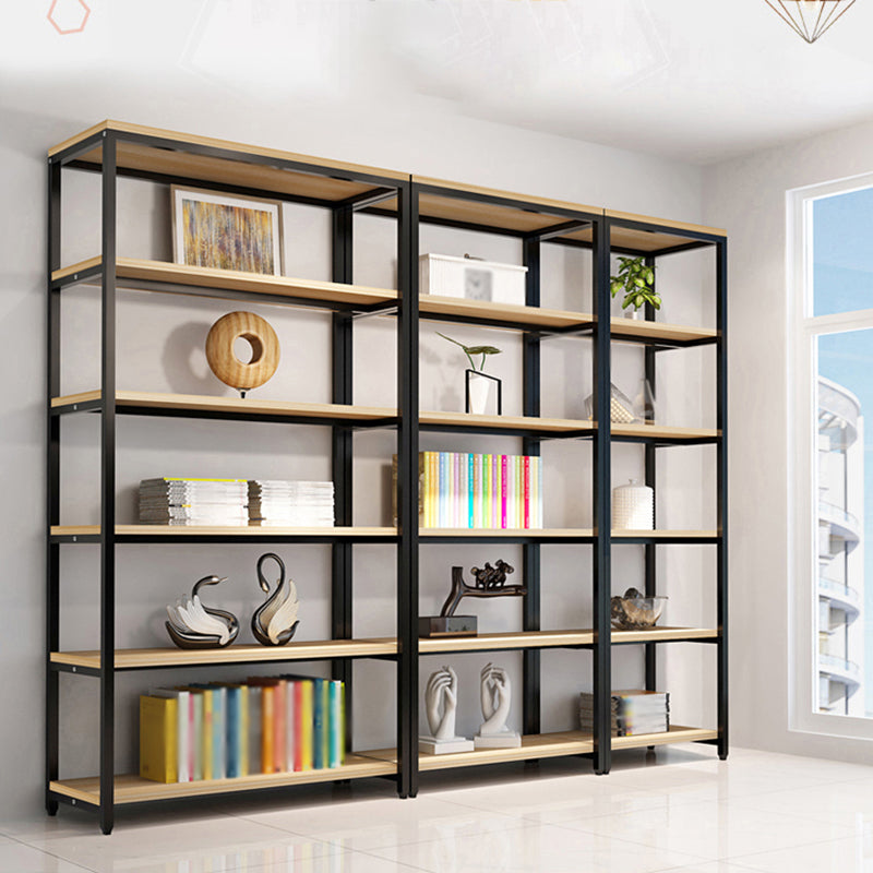 Metal Etagere Bookcase Industrial Open Back Book Shelf with Shelves for Office and Home