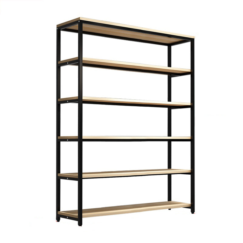 Metal Etagere Bookcase Industrial Open Back Book Shelf with Shelves for Office and Home