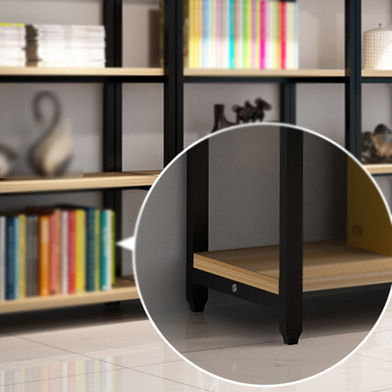 Metal Etagere Bookcase Industrial Open Back Book Shelf with Shelves for Office and Home