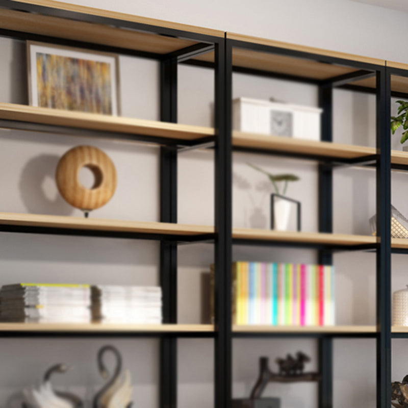 Metal Etagere Bookcase Industrial Open Back Book Shelf with Shelves for Office and Home