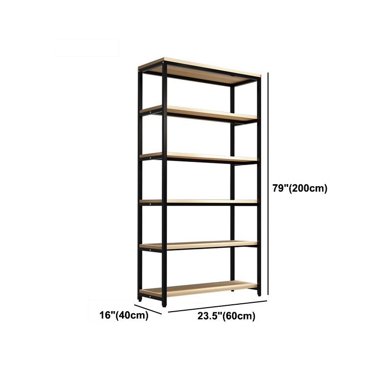 Metal Etagere Bookcase Industrial Open Back Book Shelf with Shelves for Office and Home