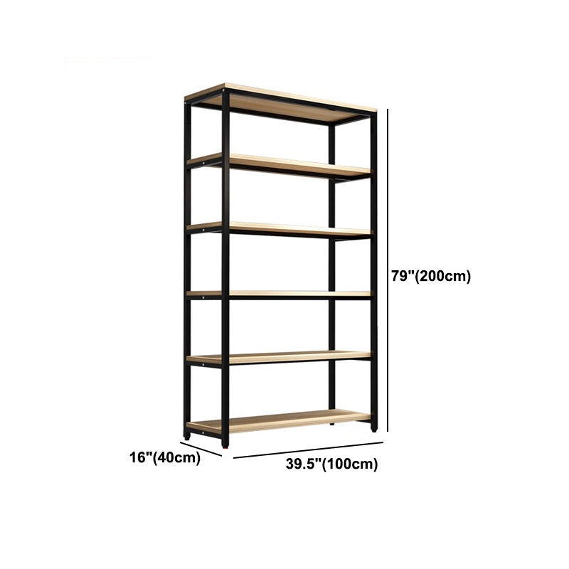 Metal Etagere Bookcase Industrial Open Back Book Shelf with Shelves for Office and Home