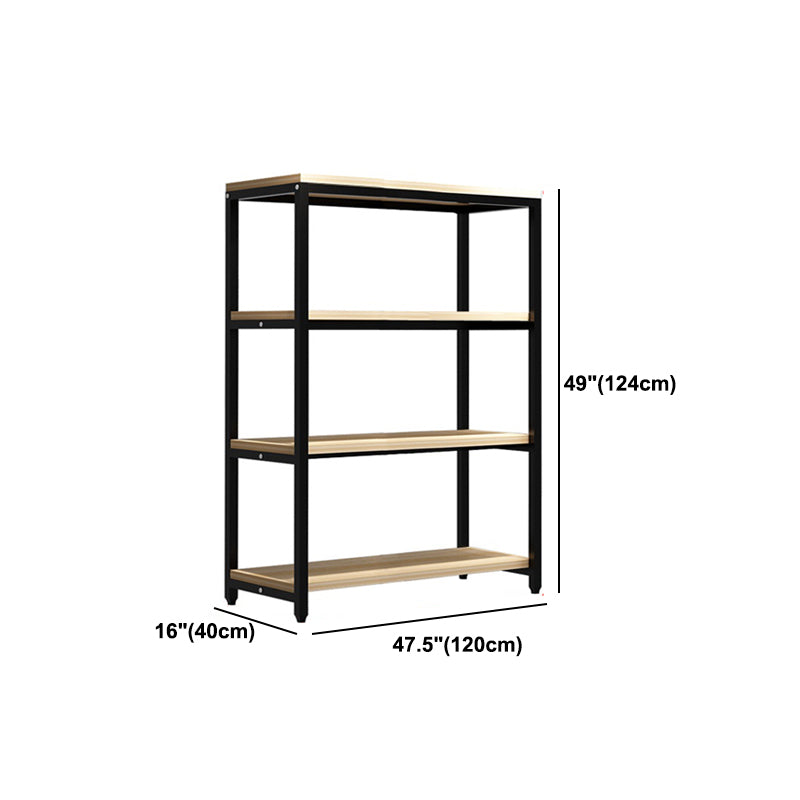Metal Etagere Bookcase Industrial Open Back Book Shelf with Shelves for Office and Home