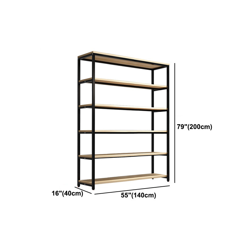 Metal Etagere Bookcase Industrial Open Back Book Shelf with Shelves for Office and Home