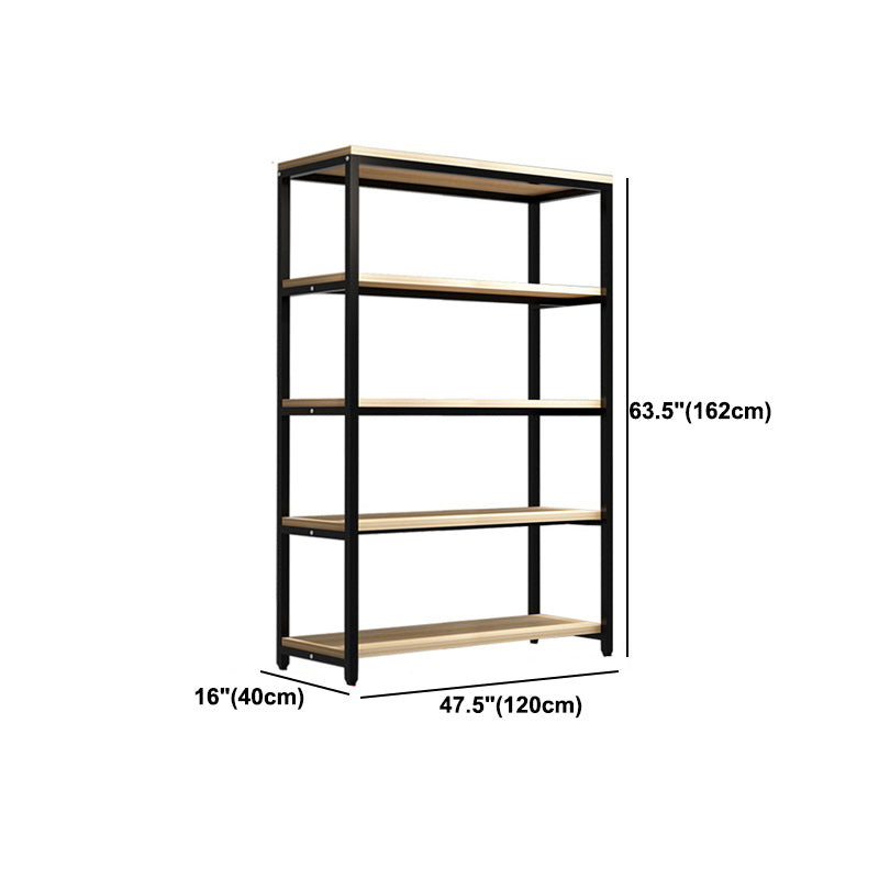 Metal Etagere Bookcase Industrial Open Back Book Shelf with Shelves for Office and Home