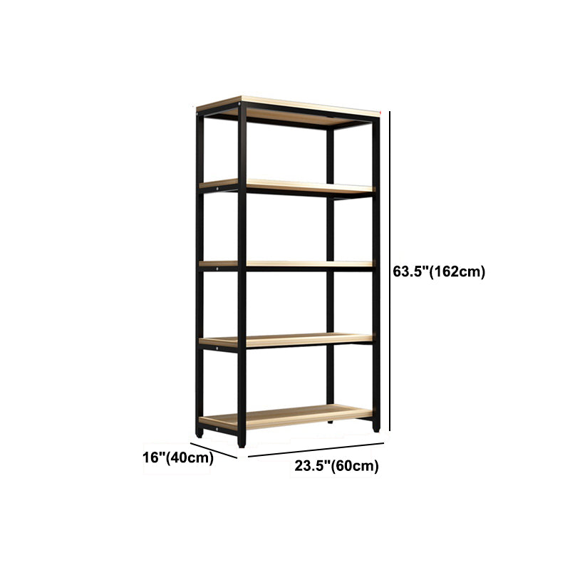 Metal Etagere Bookcase Industrial Open Back Book Shelf with Shelves for Office and Home