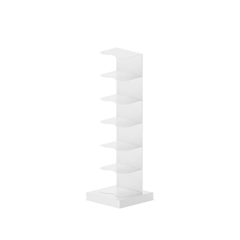 White and Black Corner Bookshelf Closed Back Contemporary Iron Bookshelf