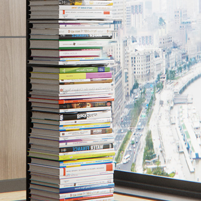 White and Black Corner Bookshelf Closed Back Contemporary Iron Bookshelf