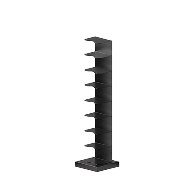 White and Black Corner Bookshelf Closed Back Contemporary Iron Bookshelf