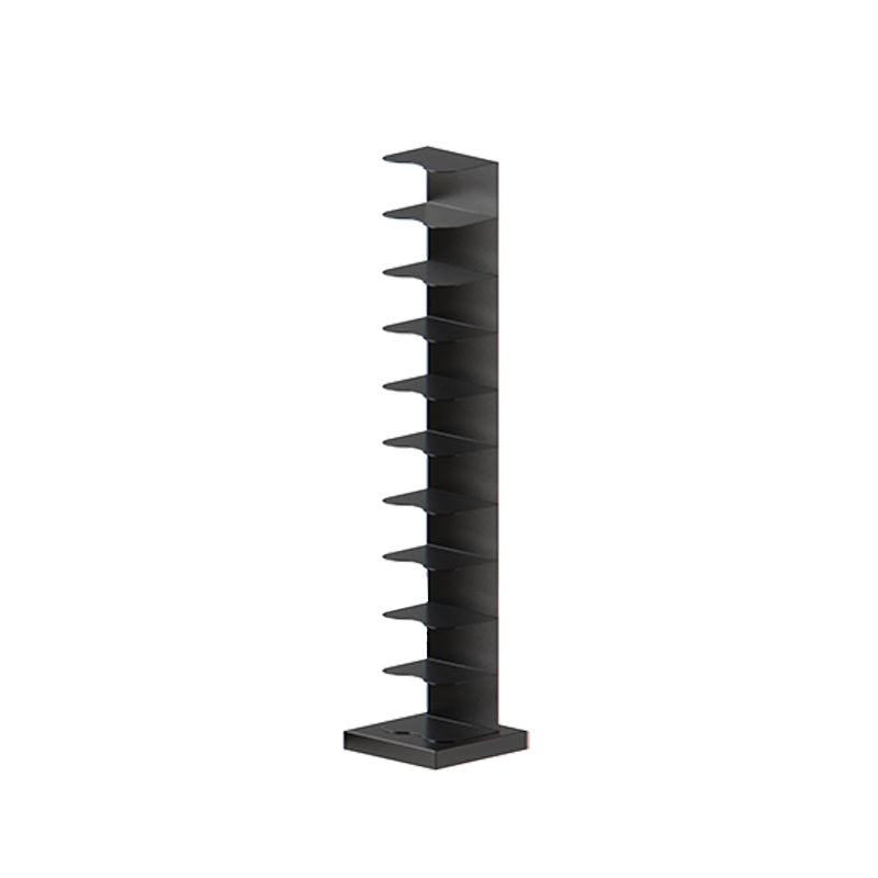 White and Black Corner Bookshelf Closed Back Contemporary Iron Bookshelf