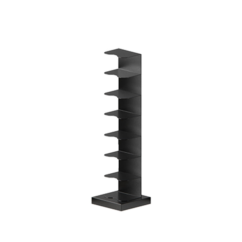 White and Black Corner Bookshelf Closed Back Contemporary Iron Bookshelf