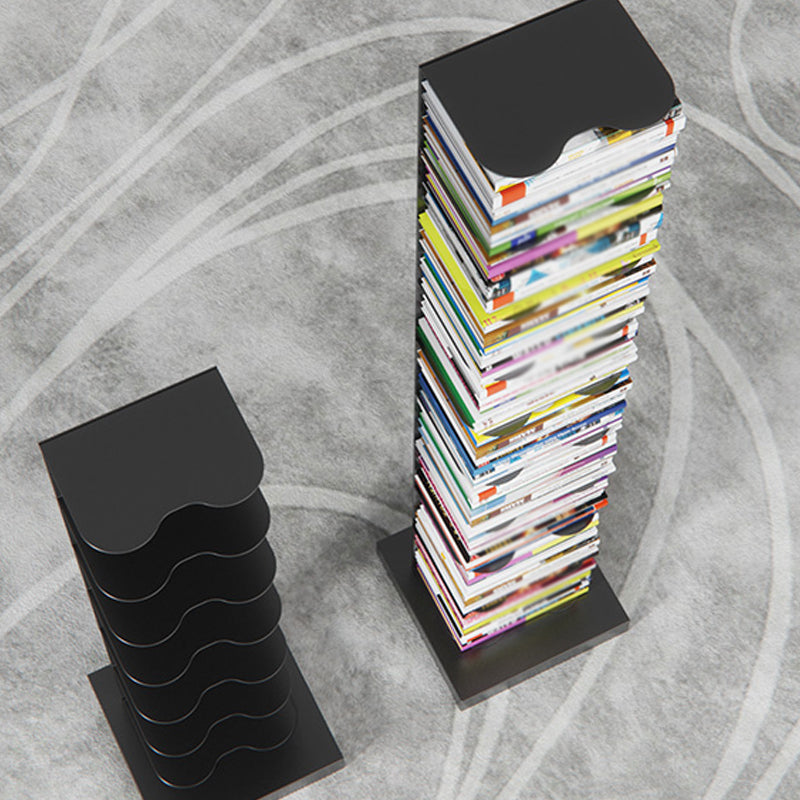 White and Black Corner Bookshelf Closed Back Contemporary Iron Bookshelf