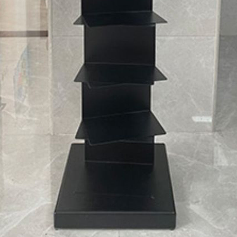 Closed Metal Bookcase Modern Geometry Shelves for Study Room