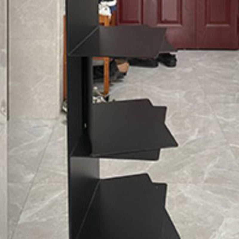 Closed Metal Bookcase Modern Geometry Shelves for Study Room