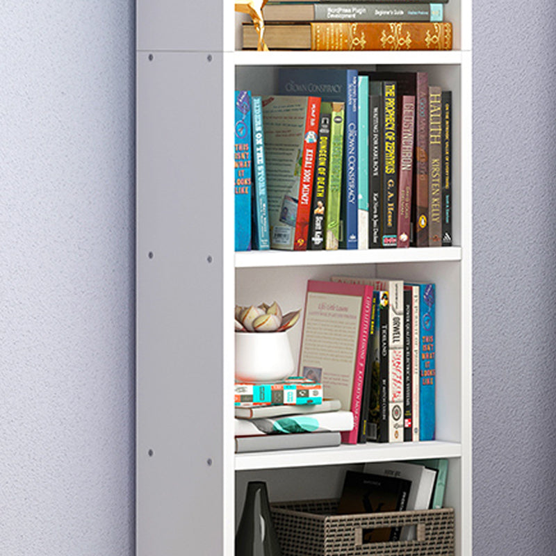 White and Natural Standard Bookshelf Manufactured Wood Bookshelf for Home