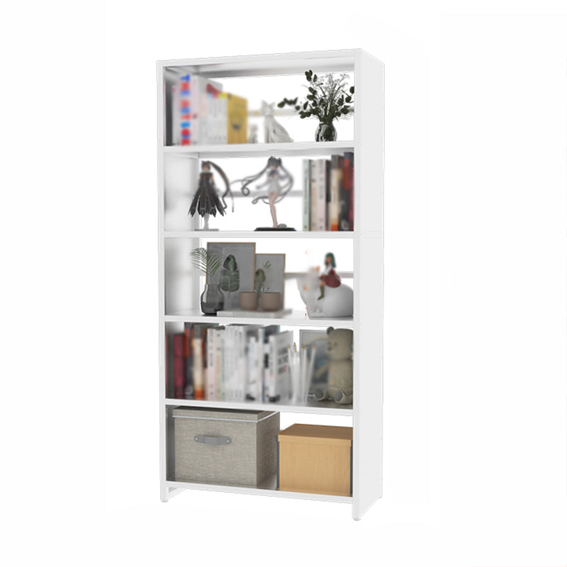 Modern Metal Bookshelf Open Shelf Bookcase with Rectangular Shelves
