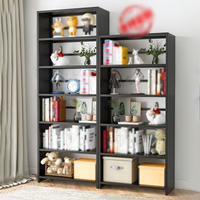 Modern Metal Bookshelf Open Shelf Bookcase with Rectangular Shelves