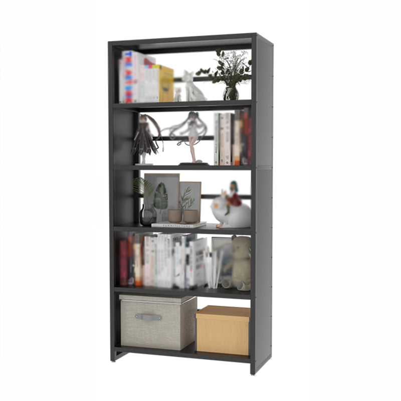Modern Metal Bookshelf Open Shelf Bookcase with Rectangular Shelves