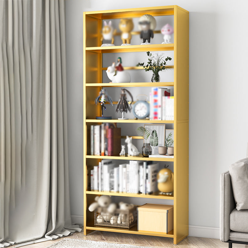 Modern Metal Bookshelf Open Shelf Bookcase with Rectangular Shelves