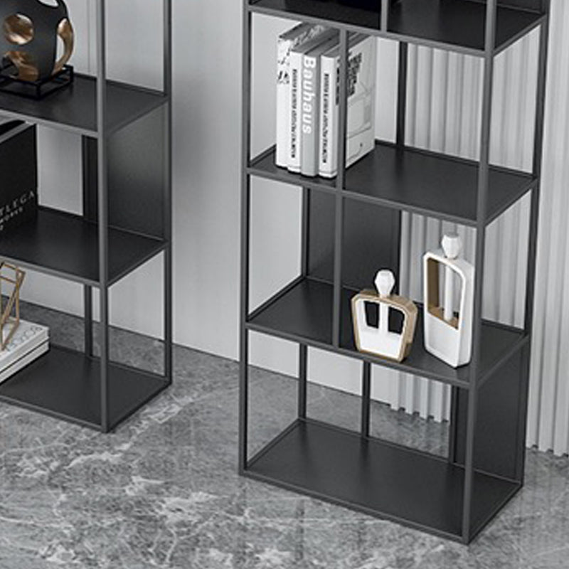 Open Metal Bookcase Industrial Rectangular Shelf for study room