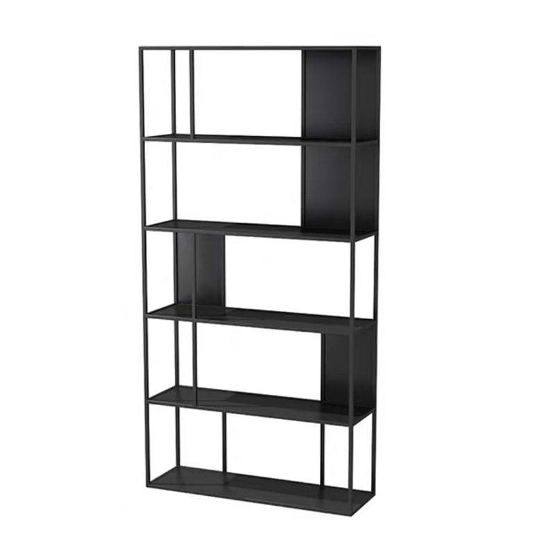 Open Metal Bookcase Industrial Rectangular Shelf for study room
