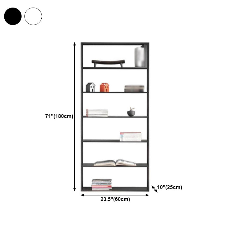 Minimalist Style Open Shelf Bookcase with Rectangular Shelve
