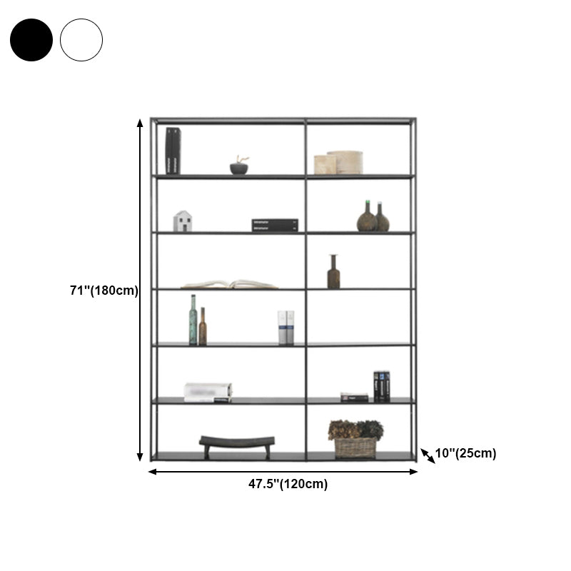 Minimalist Style Open Shelf Bookcase with Rectangular Shelve