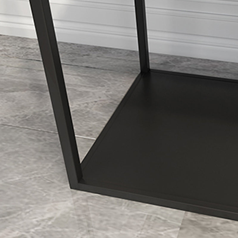 Open Bookcase Minimalist Book Shelf with Metal Rectangular Shelves