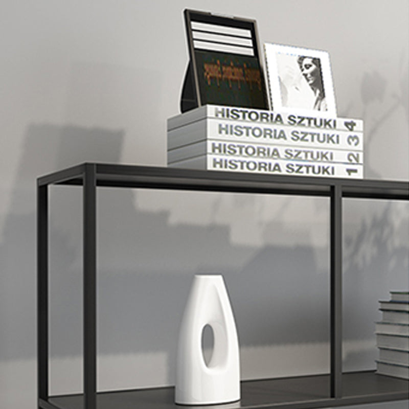 Open Bookcase Minimalist Book Shelf with Metal Rectangular Shelves