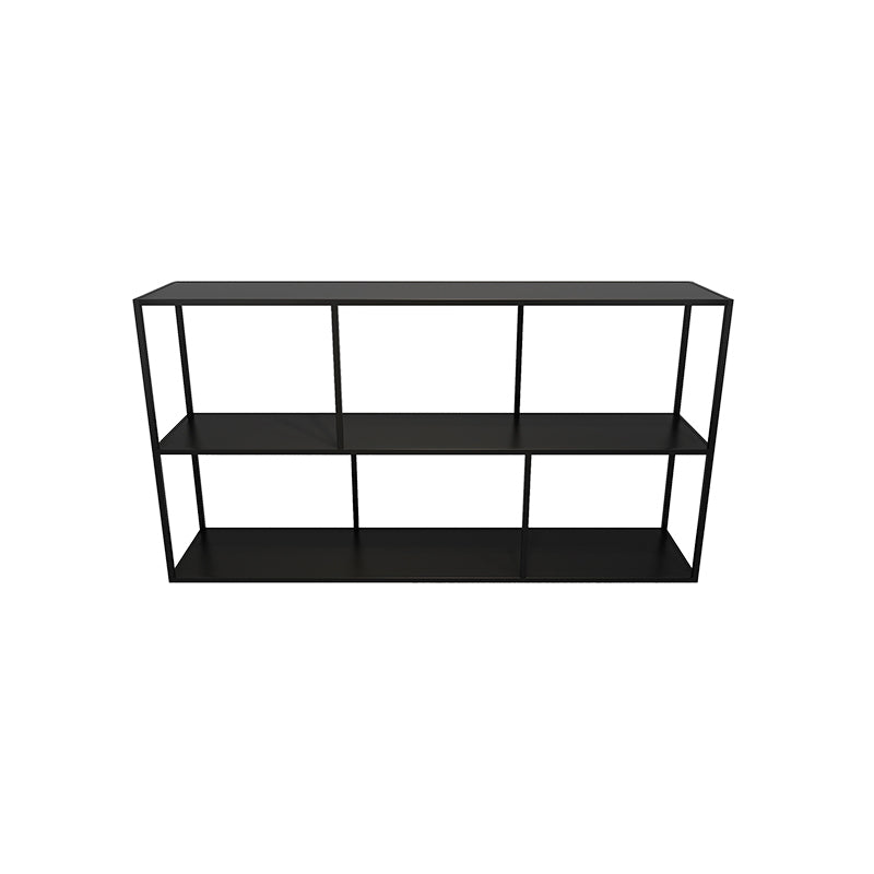 Open Bookcase Minimalist Book Shelf with Metal Rectangular Shelves