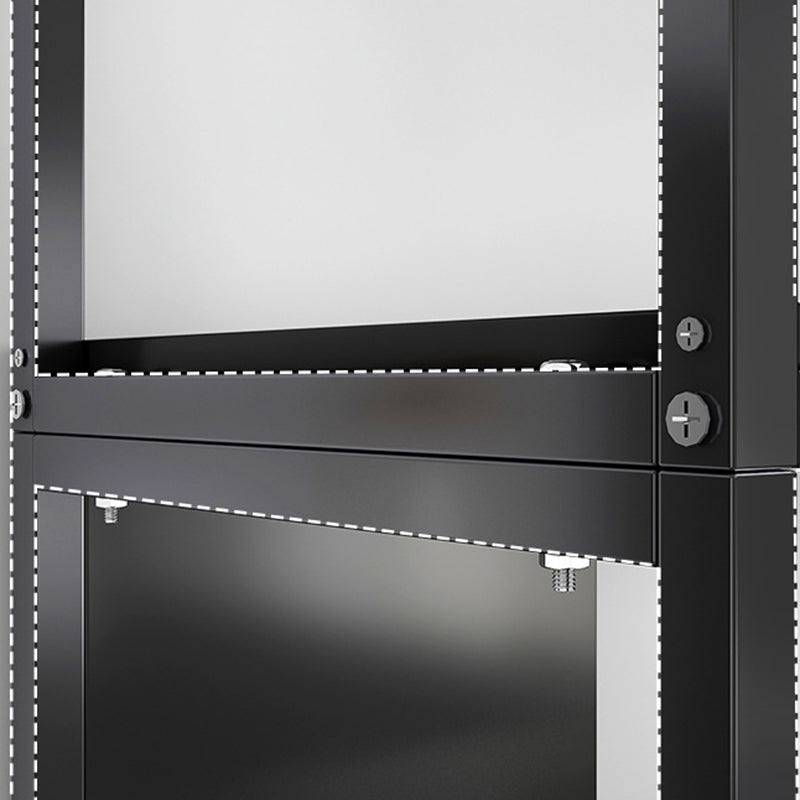 Industrial Metal Etagere Bookcase Open Back Bookshelf for Home Office